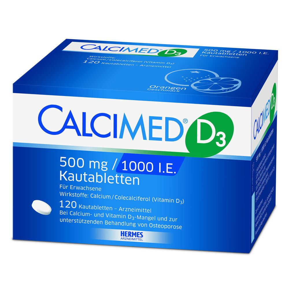 CALCIMED® D3 500mg / 1000 I.E. Kautabletten