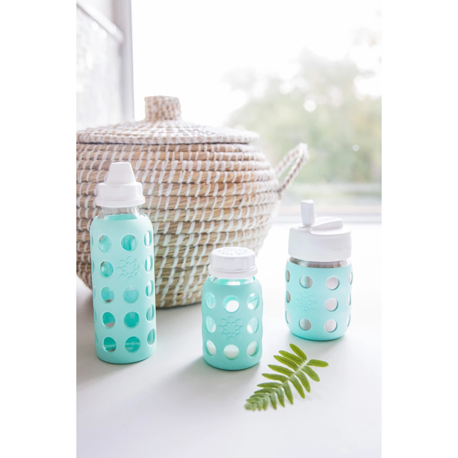 lifefactory Babyflasche aus Glas in mint 120ml