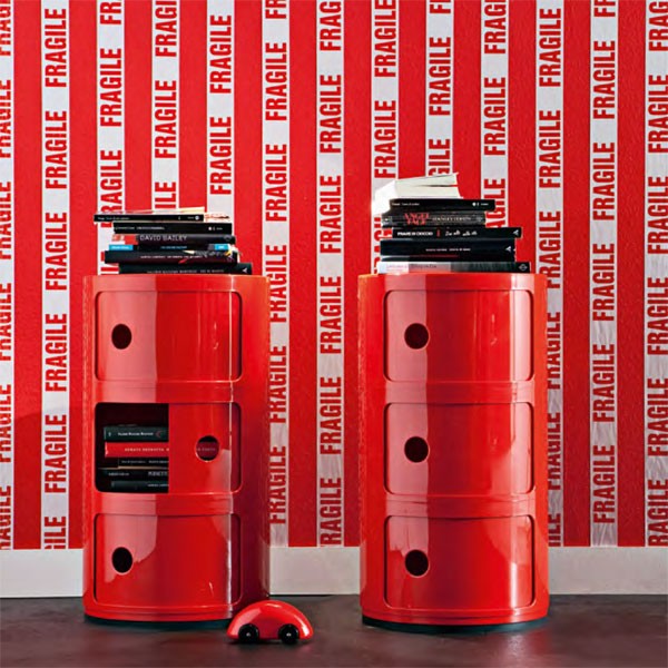 Kartell Componibili Kast Ã 32 cm - 3 Modules - Rood