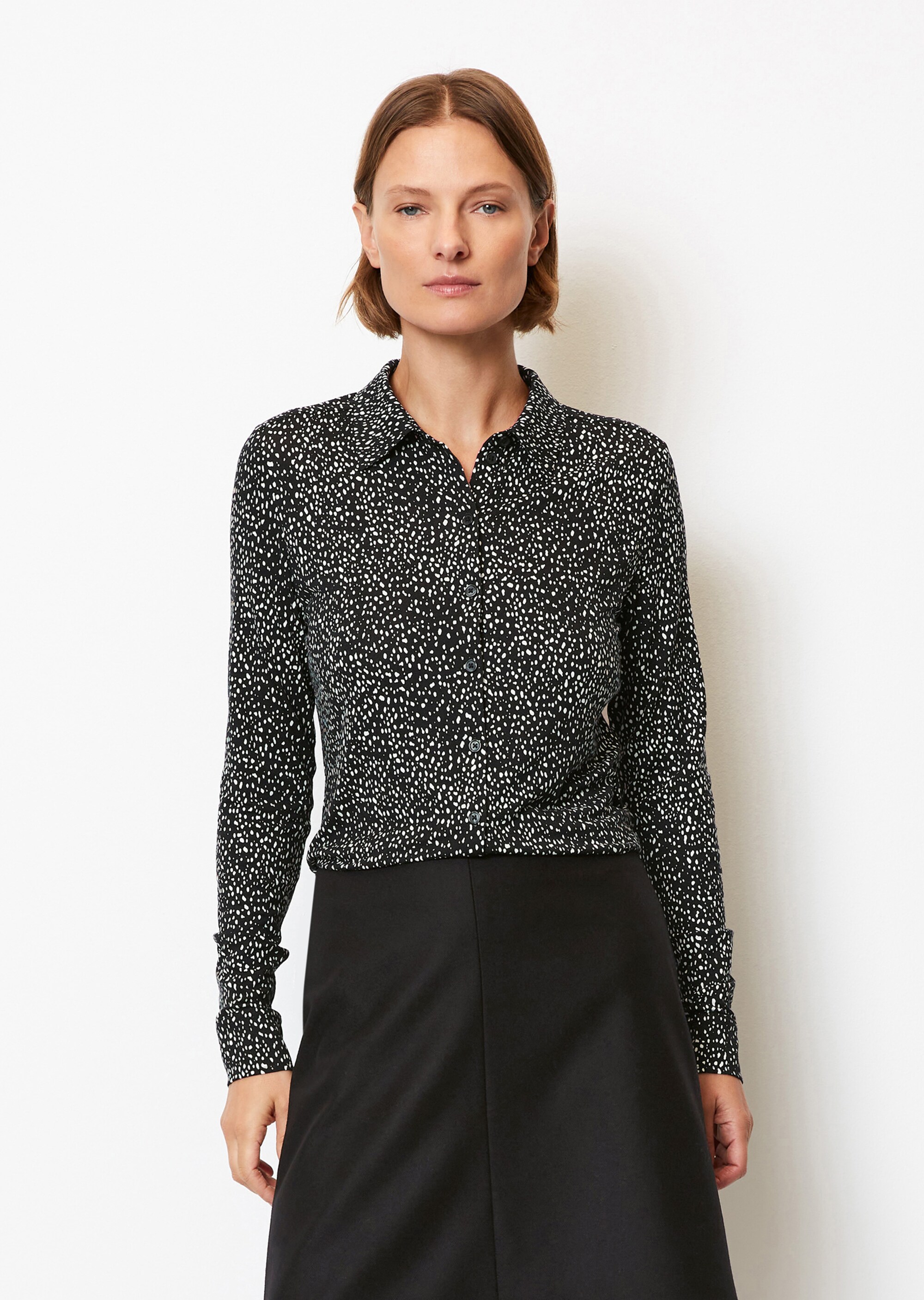 Jersey-Print-Bluse regularaus LENZING™ ECOVERO™
