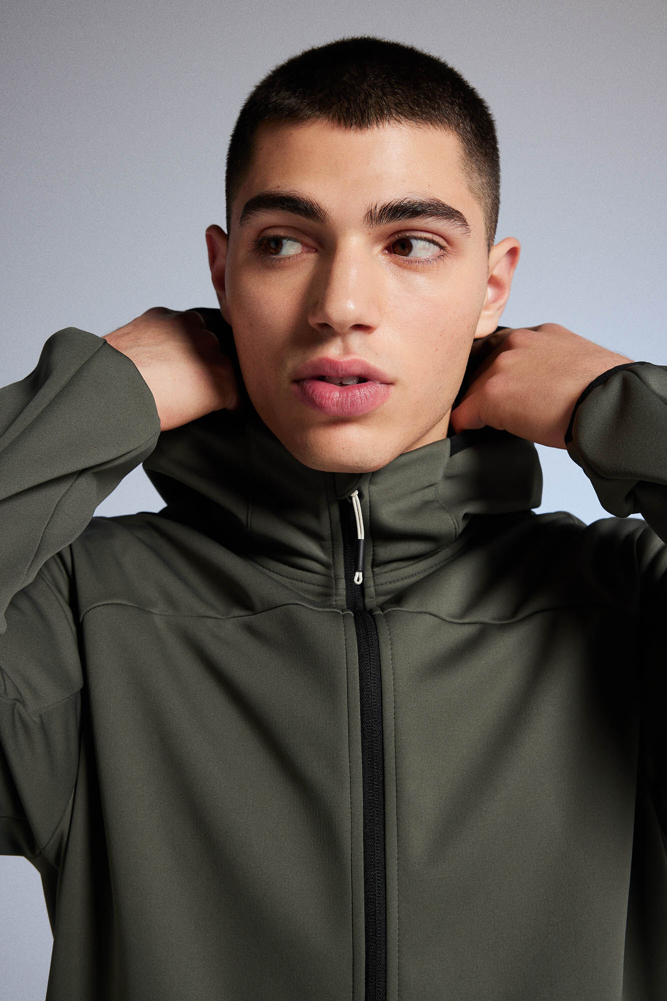 Jaqueta técnica softshell - cáqui escuro