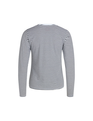 Mads Nørgaard  Organic Jersey Stripe Tenna Tee FAV - hvid/sort
