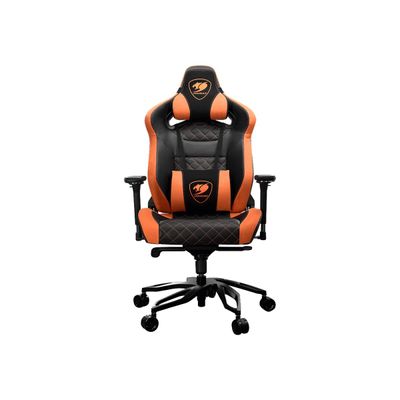 Fauteuil gamer ARMOR Titan Pro - accoudoirs réglables - appui-tête amovible - noir et orange