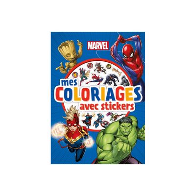 Marvel Mes Coloriages Avec Stickers - Disney - livre à colorier