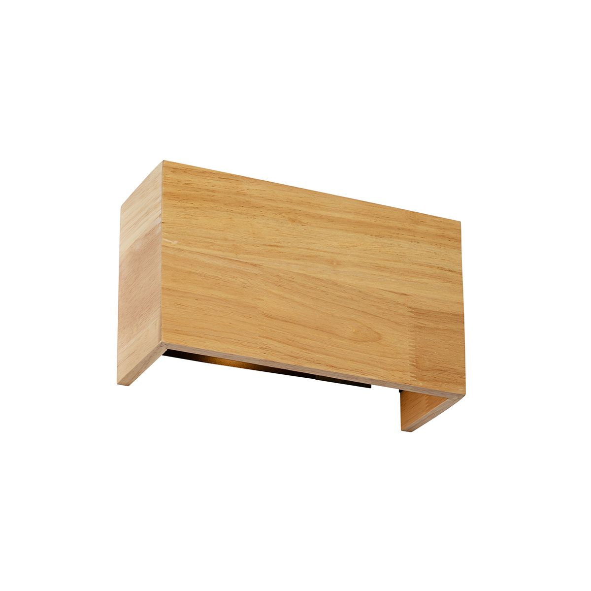 Landelijke wandlamp eiken hout 2-lichts - Otan