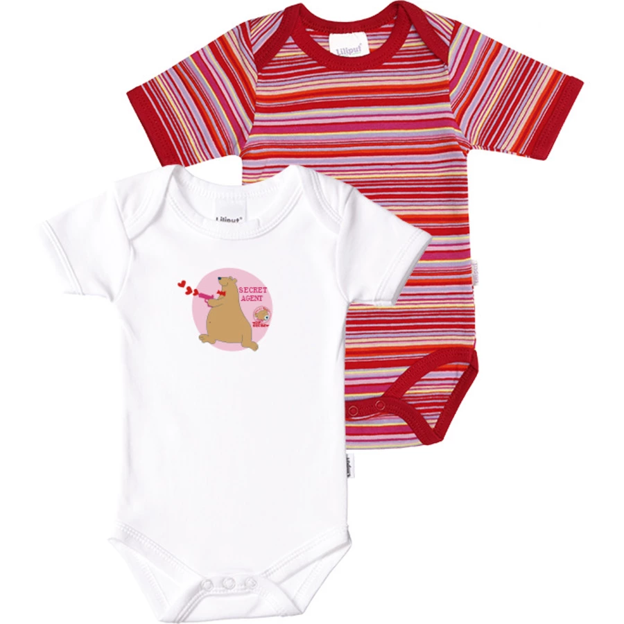 Liliput Baby-Body 2er-Pack rot und weiß