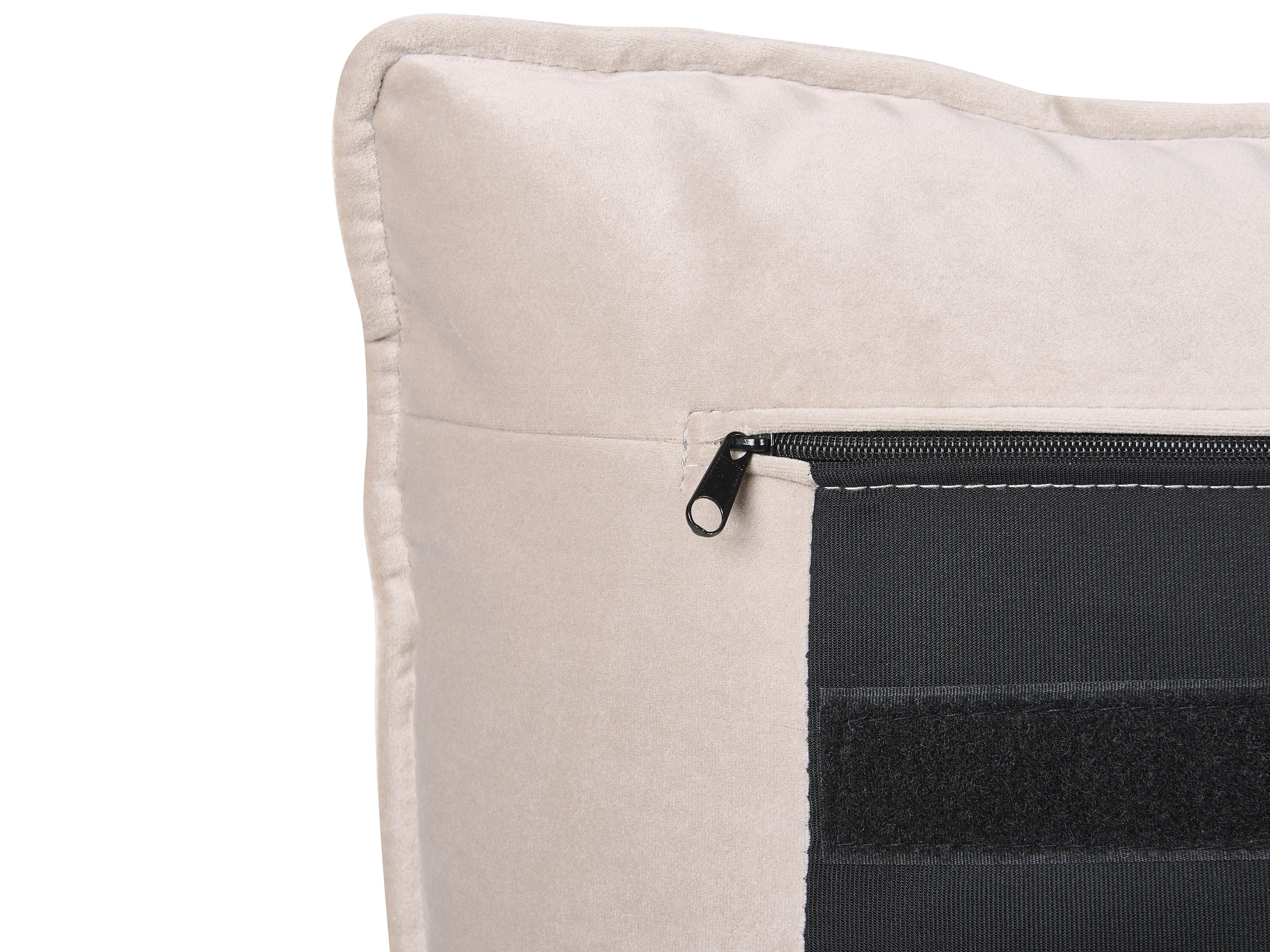 Waterbed Fluweel BAJONNA 160 x 200 cm Taupe