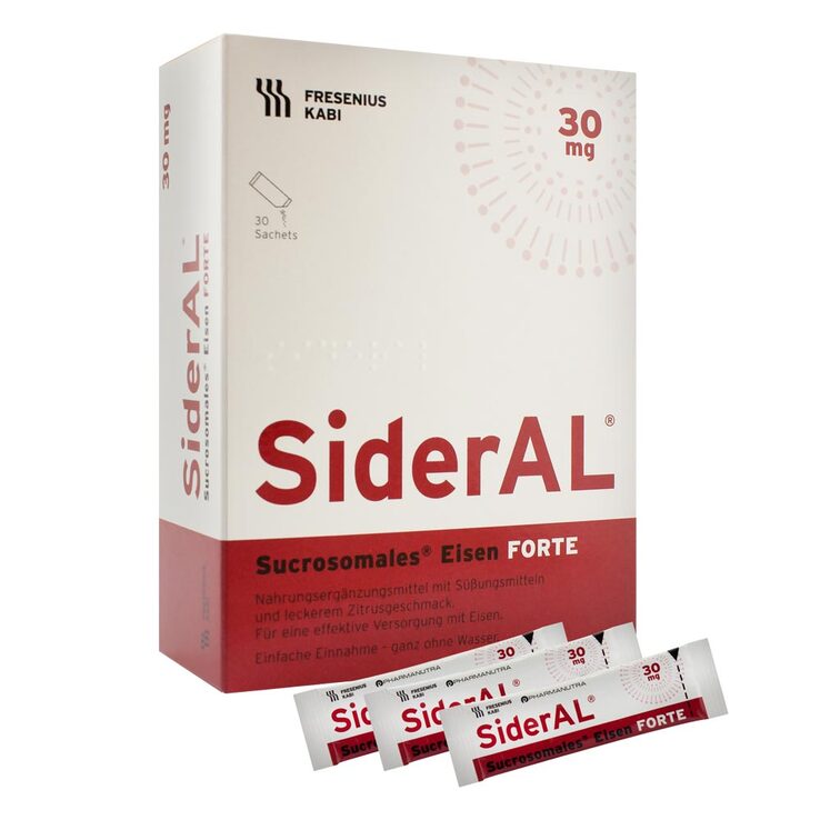 Sideral Eisen Forte 30 mg Zitrusfrucht Sach.Granulat , 30 St