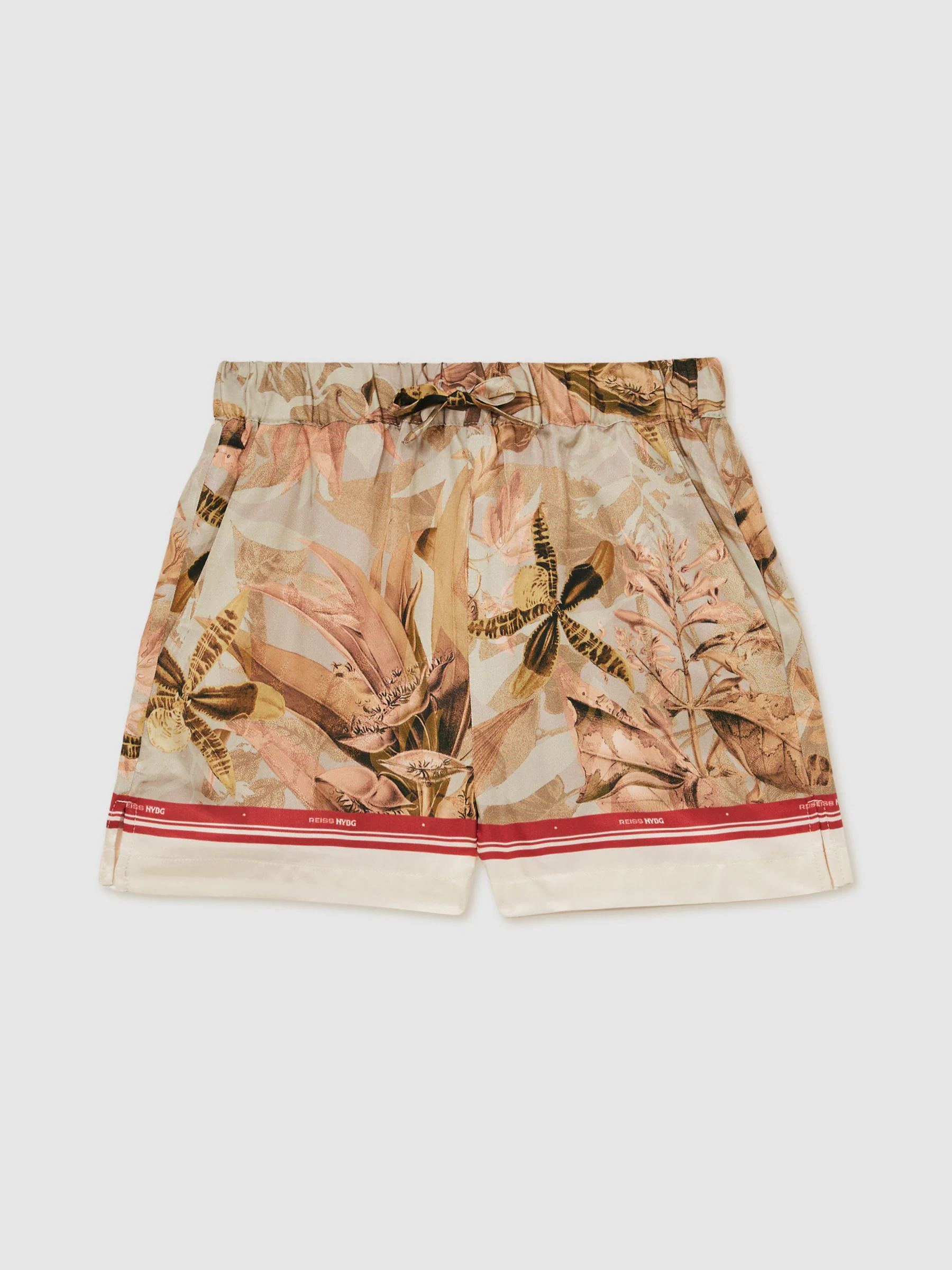 Reiss Sammie Reiss | NYBG Satijnen shorts met bloemenprint