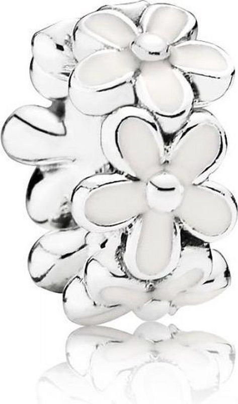 Pandora - Moments Tussenelement - Wit - Sterling Zilver - Emaille