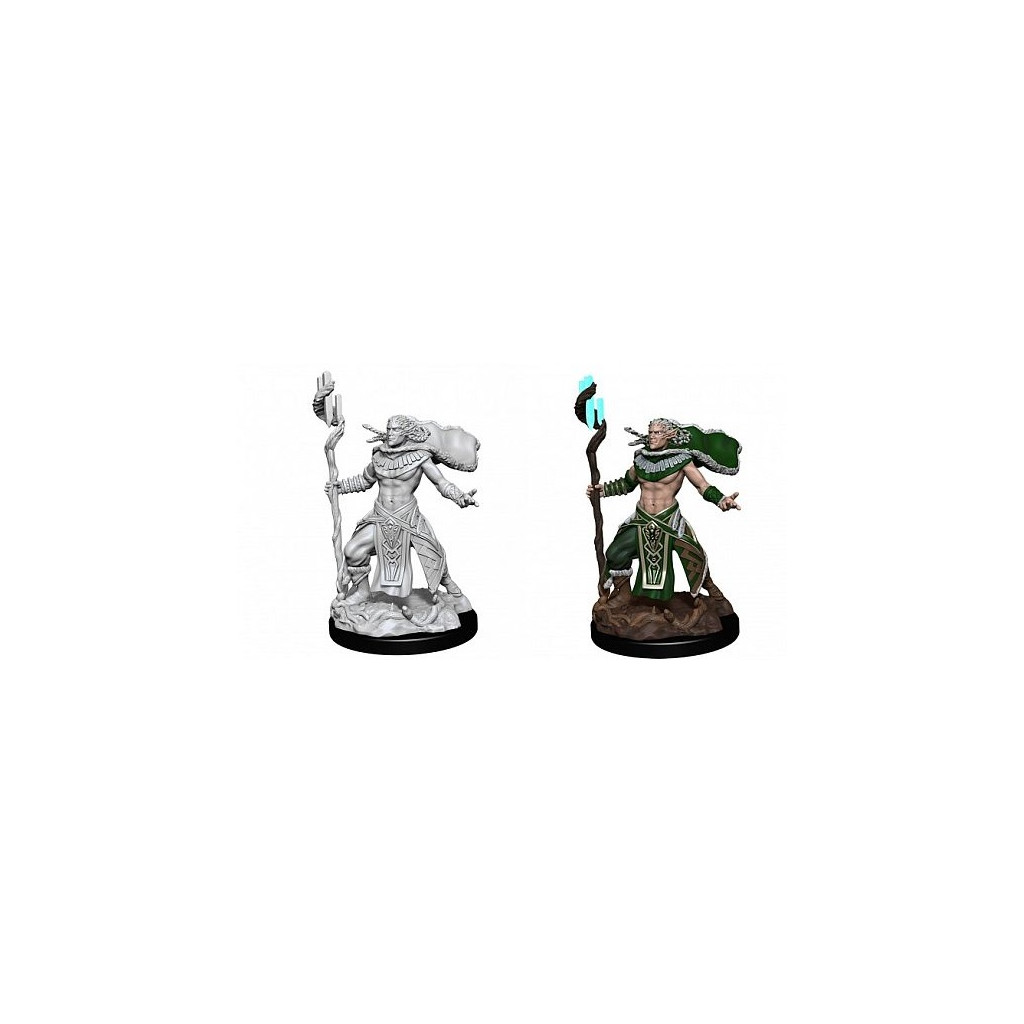 Magic the Gathering Deep Cuts Unpainted Miniatures: Elf Fighter & Elf Cleric