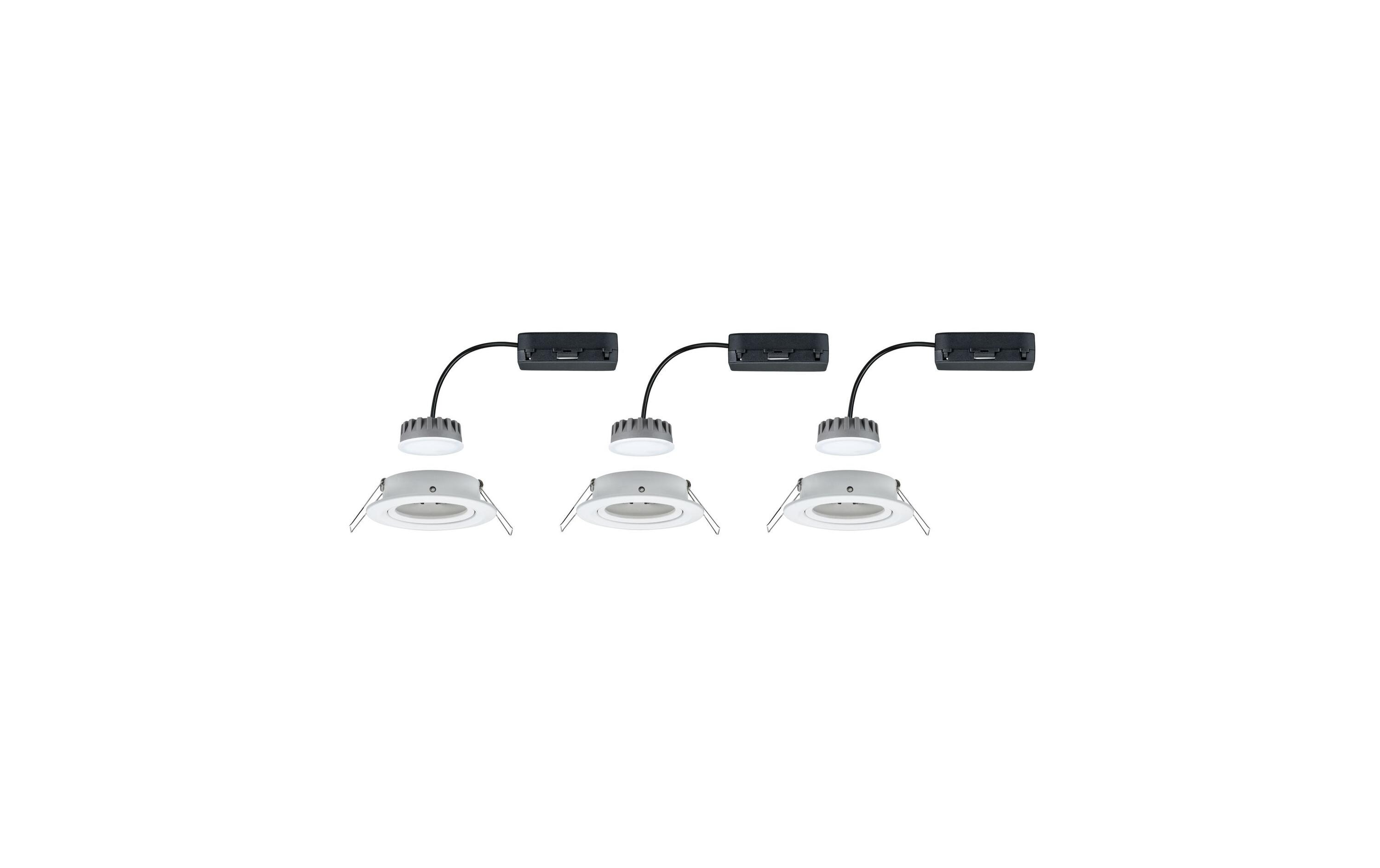 Einbauspot Nova Plus Coin Set, 3 x 6 W, 2700 K, WeissLED Einbauleuchte Basisset