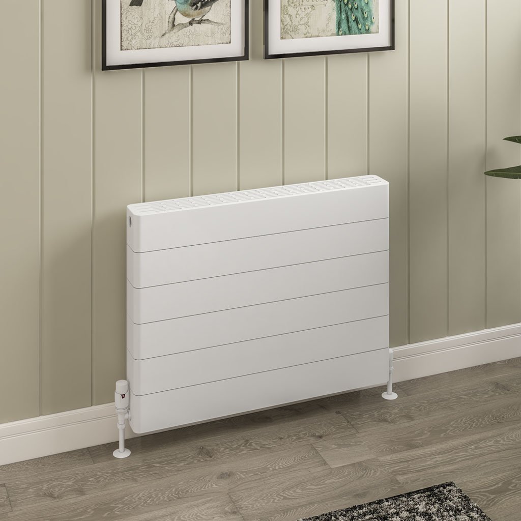 Eastbrook Keynsham paneelradiator met streep 80x60cm 1577W wit glans