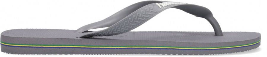 HAVAIANAS Teenslippers Dames Brasil Logo Dames Maat: 35 36 Materiaal: Rubber Kleur: Grijs