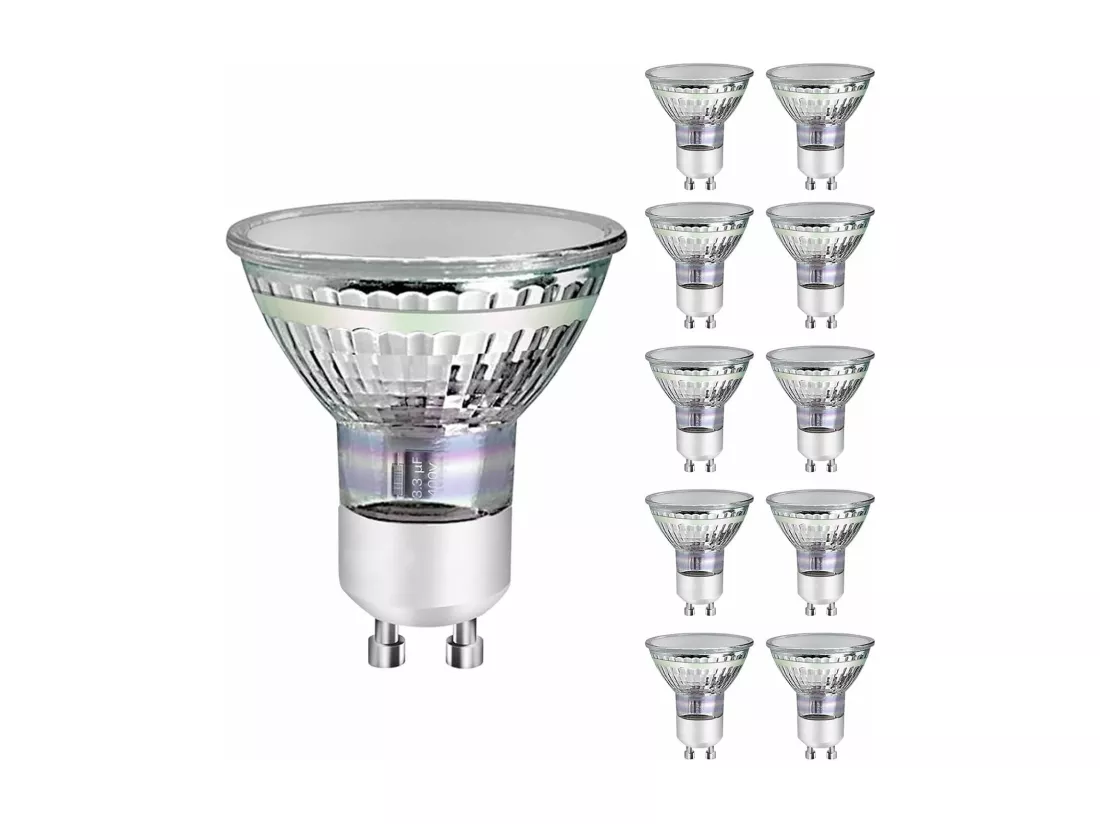 NETTLIFE Ampoule GU10 LED blanc chaud 3W 30W, lampe à économie d'énergie 3000K, angle de faisceau 110°