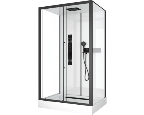 Aurlane Urban 2 complete douche-unit, 115 x 90 x 215 cm, zwart