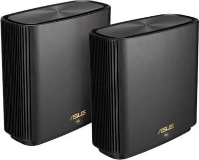 ASUS ZenWiFi AX (XT8) - Wi-Fi-system - (2 routere) - op til 5500 sq.ft - mesh 1GbE, 2.5GbE - Wi-Fi 6 - Tri-Band