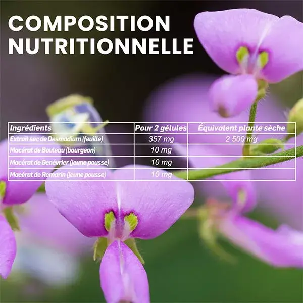 Santarome Phyto - Desmodium 2500 - Desintoxicante Hepático - 30 cápsulas