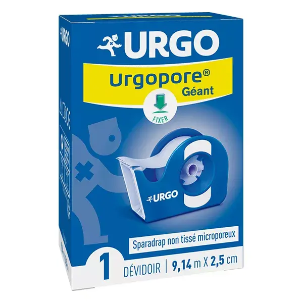 Fita adesiva microporosa não tecida gigante Urgopore da Urgo Medical, 2,5 cm x 9,14 m