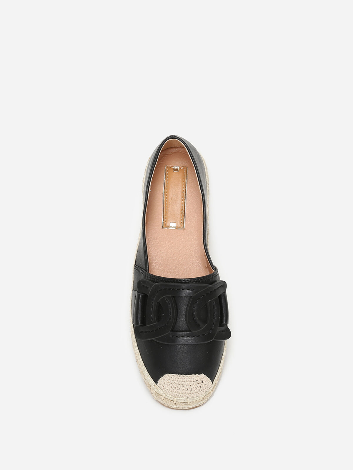 Espadrilles avec bride en simili- Noir