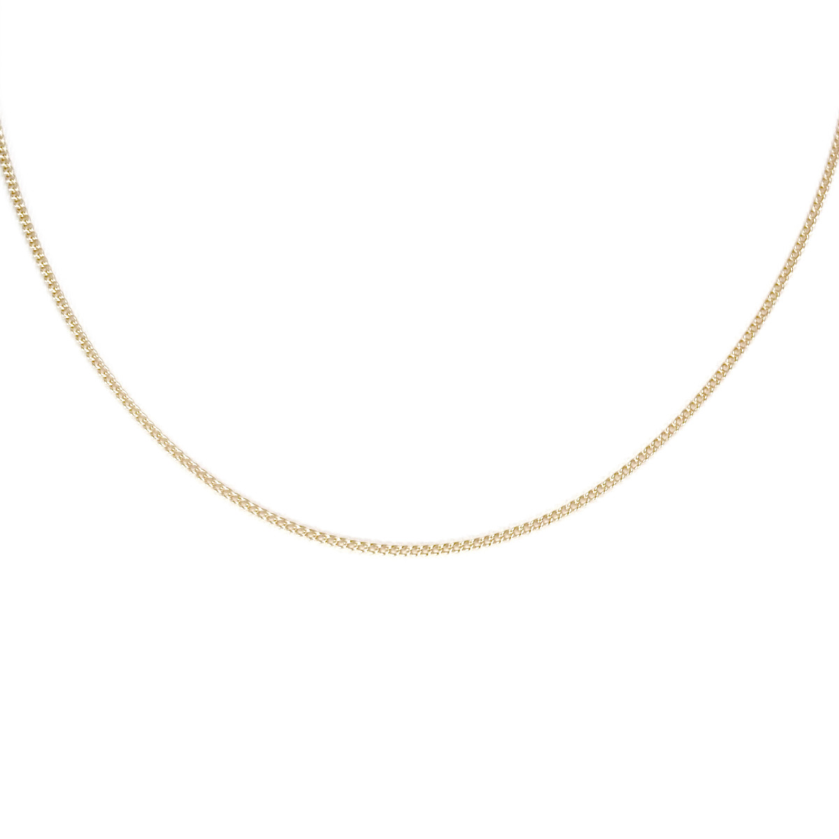 Collier d'occasion or 750 jaune maille gourmette 47.5 cm