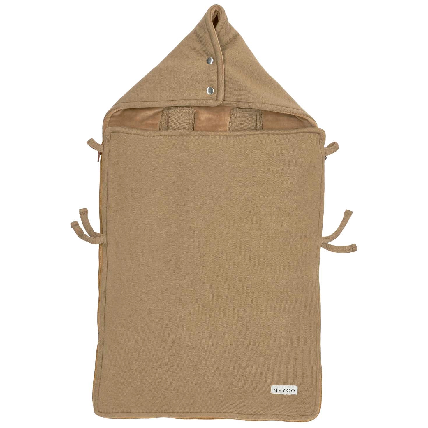 Meyco voetenzak Basic Knit Taupebrown - voetenzakken - Prénatal