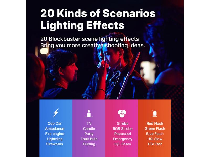 Ulanzi Videoleuchte VL110 Magnetisches RGB-Röhrenlicht für Spezialeffekte
