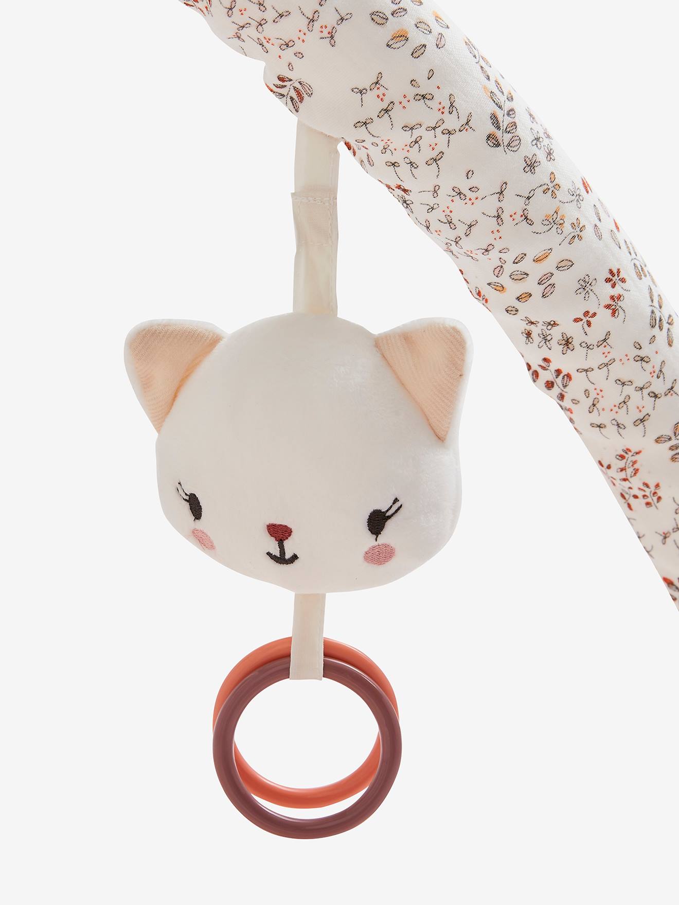 Tapete de atividades Loft, tamanho médio, branco liso com estampas.
