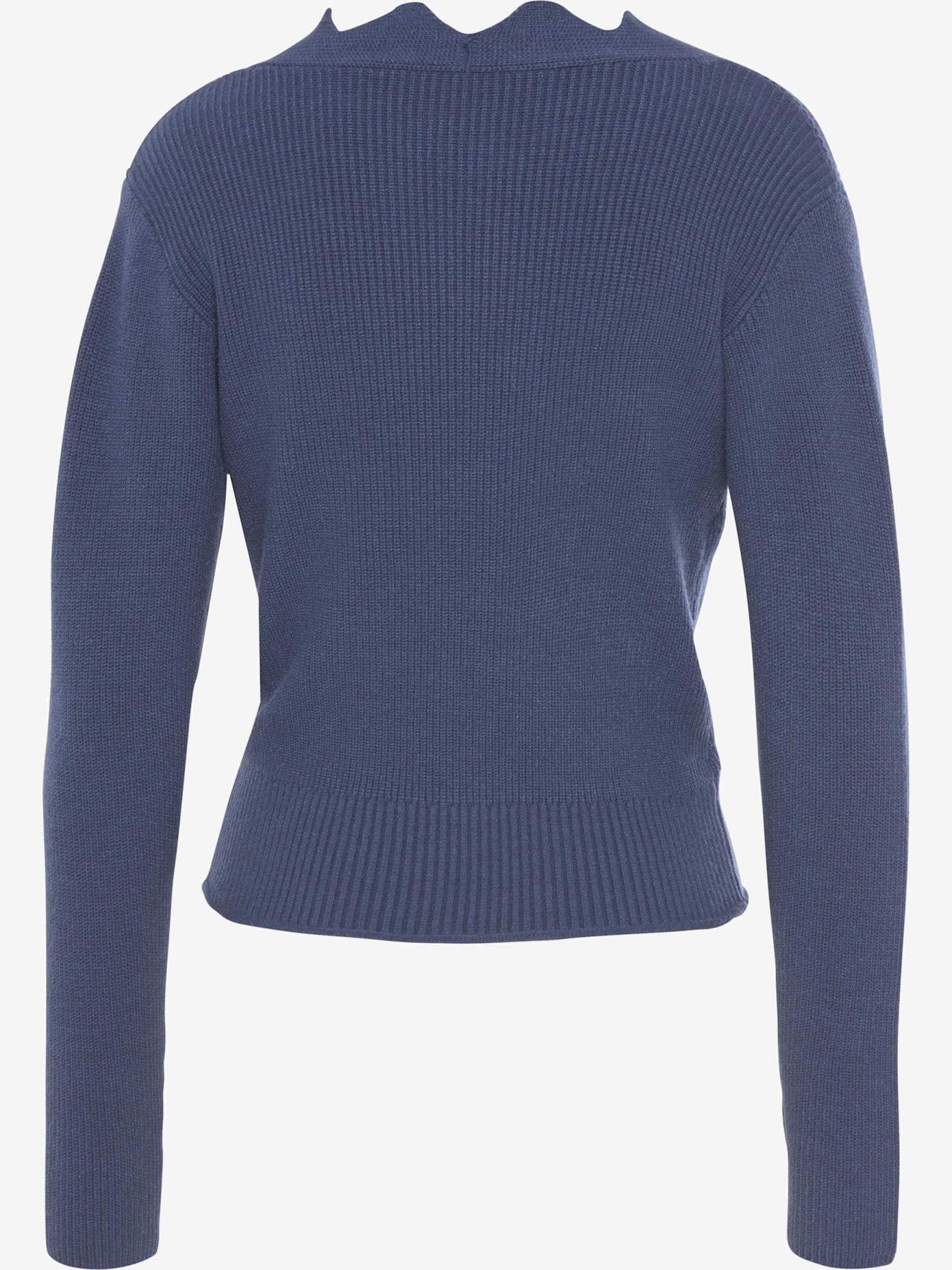 Pull en tricot bord ondulé tendance