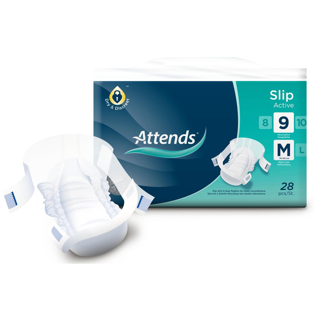 Attends® Slips Active 9 M