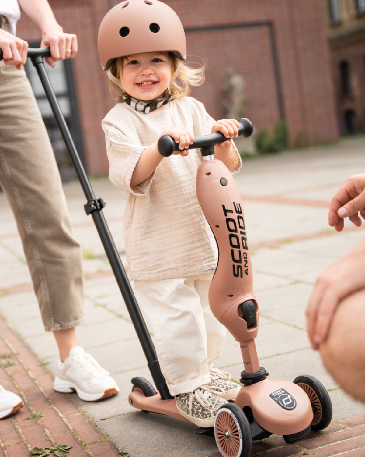 Sparkesykkel og Løpesykkel M/ Foreldrehåndtak | Scoot and Ride Highwaykick 1 Push & Go