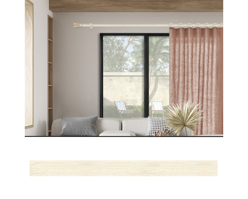 Gordijnroede Boheme Nature Line essen naturel witgekalkt 150 cm Ø 28 mm