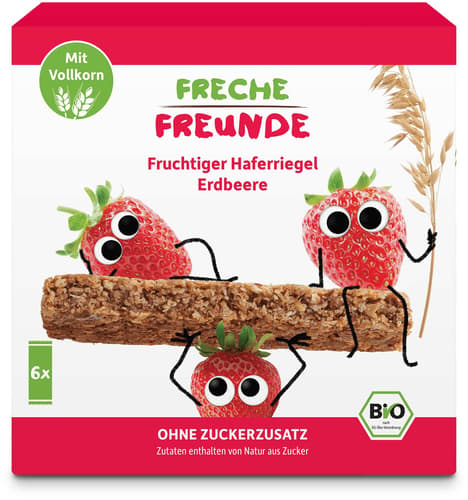 Freche Freunde BIO Fruchtiger Haferriegel Erdbeere