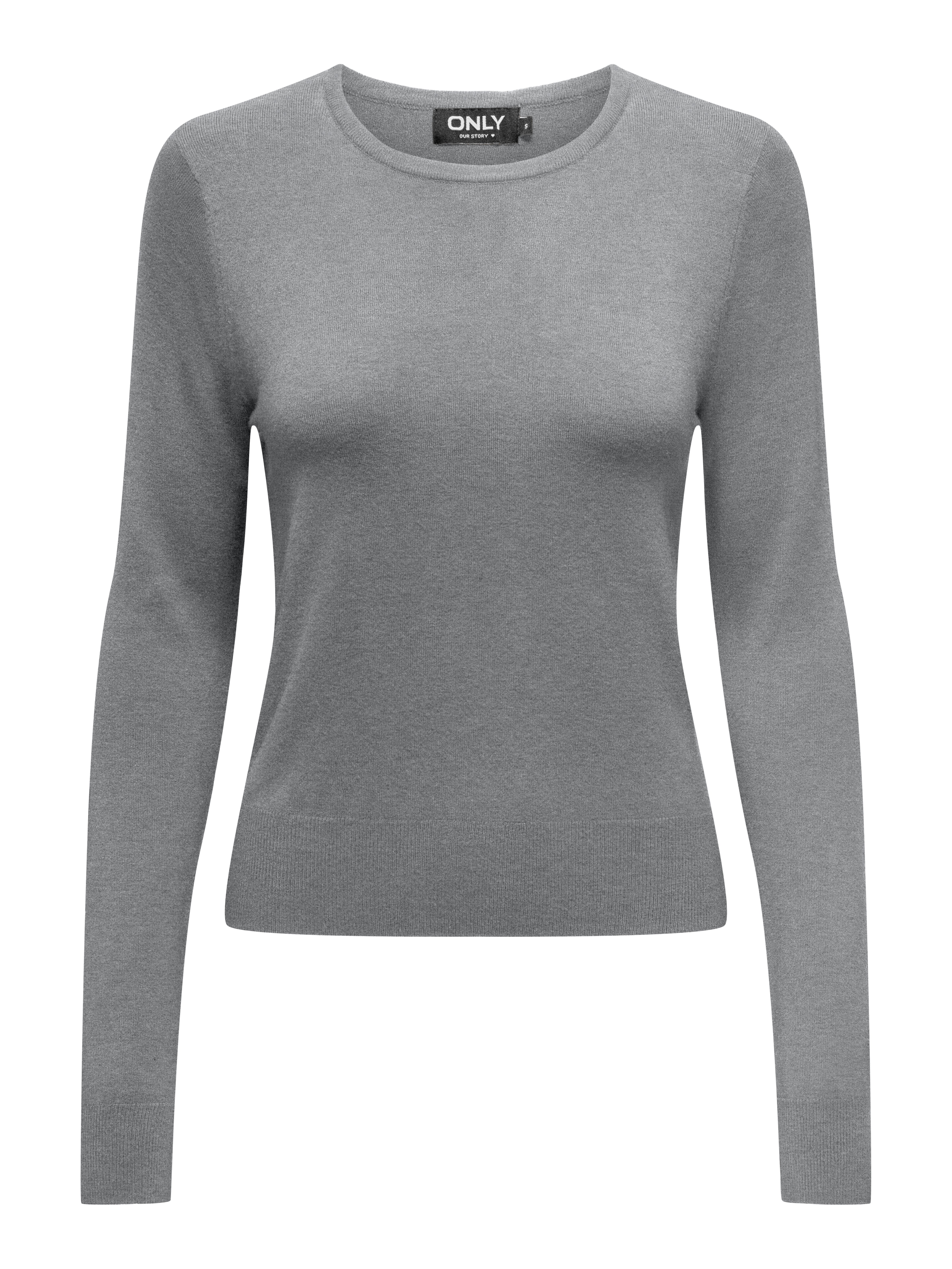 ONLVENICE Strickpullover Light Grey Melange