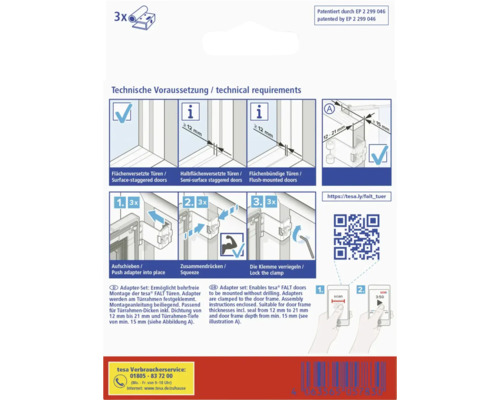tesa® adapter voor vouwdeuren, antraciet