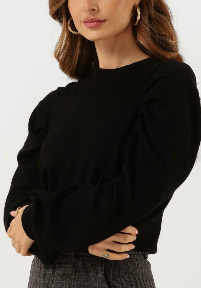 MINUS zwarte minus trui scarlet knit pullover