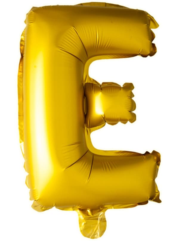 Gull Bokstav E Ballong (102 cm)