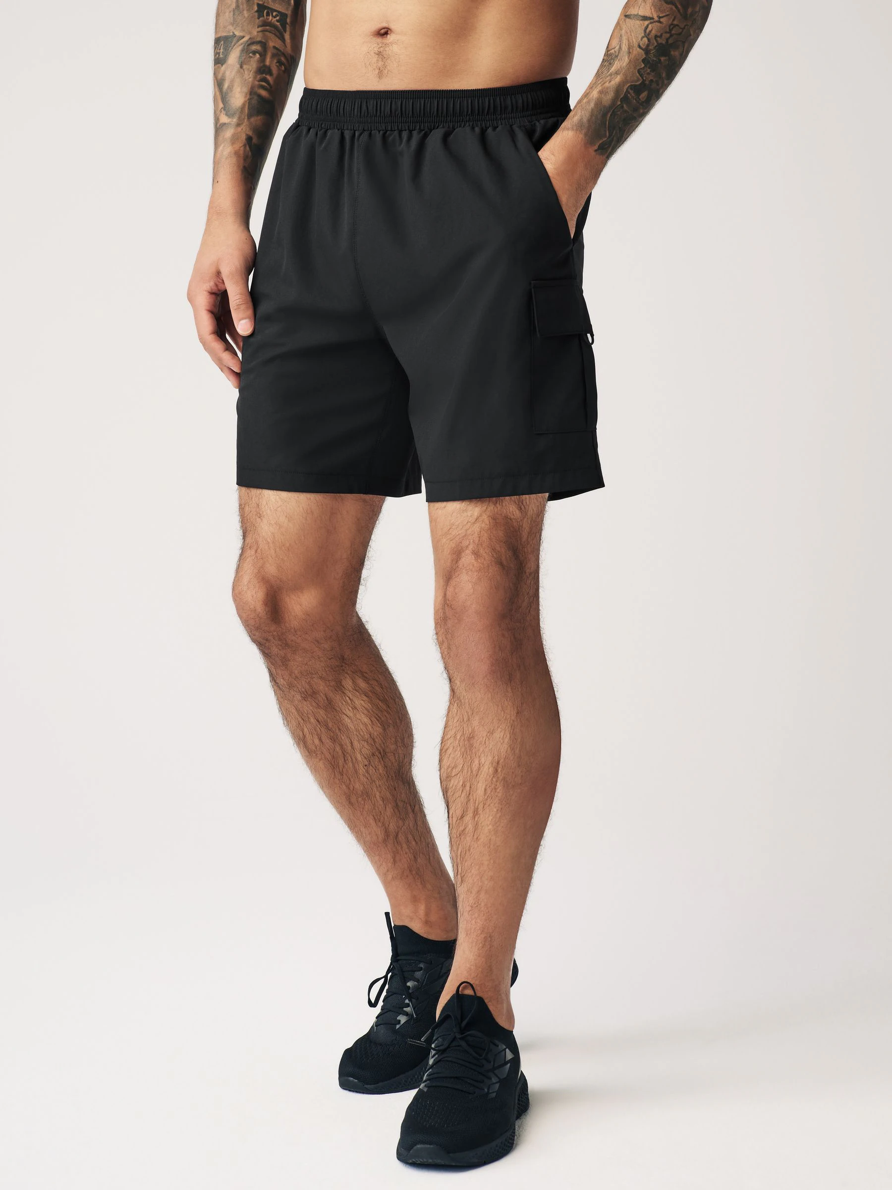 Zwart - Active cargo gym trainingshorts