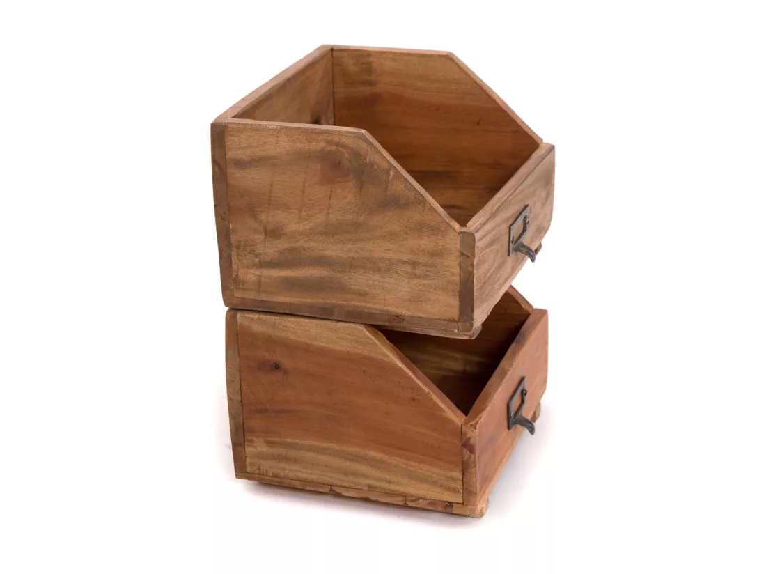 BUREAU DE RANGEMENT BOÎTE À LIVRES 24 Bois de recyclage massif couleurs naturelles