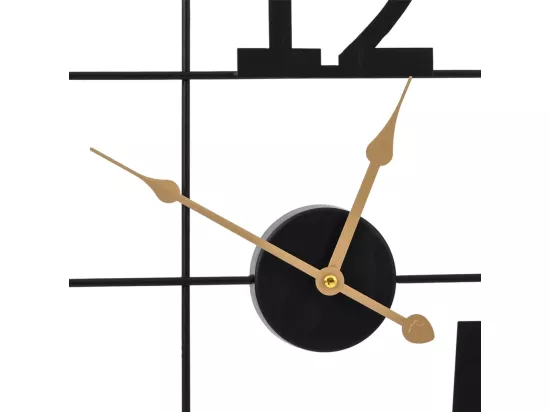 Horloge murale noir Ø50 cm fer