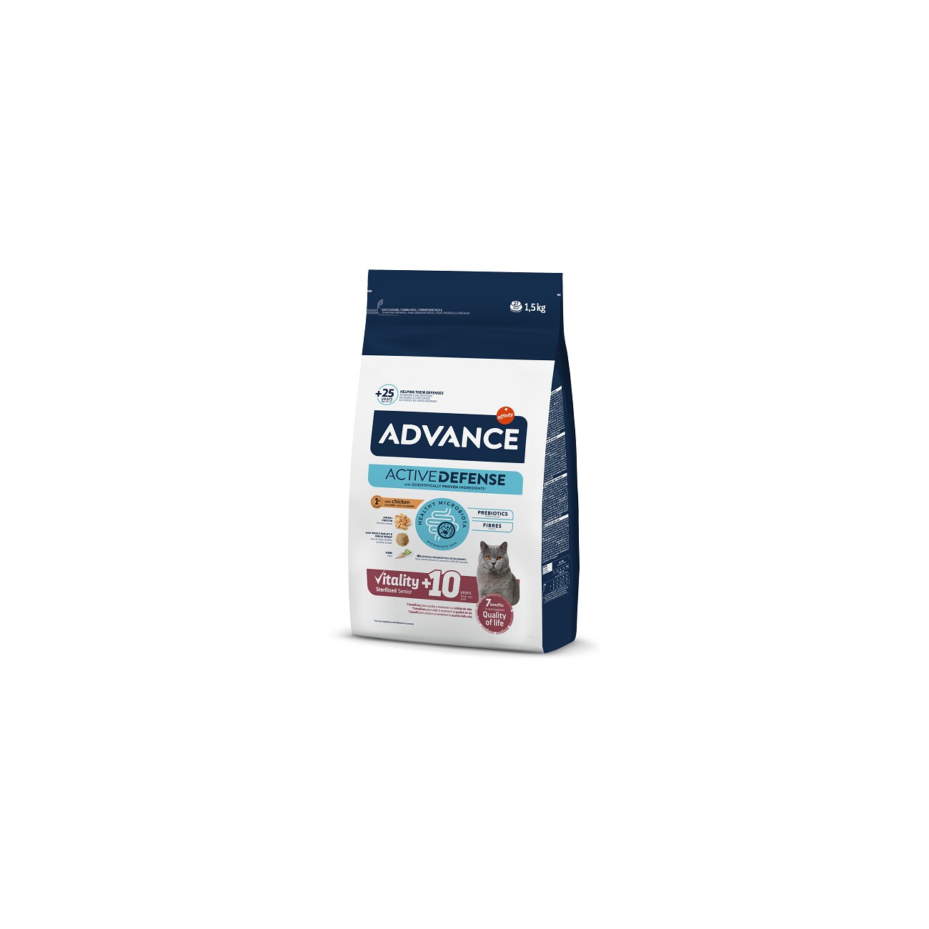 ADVANCE Sterilized - Kroketten für sterilisierte Katzen Senior mit Huhn und Gerste 1,5kg