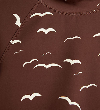 Mini Rodini Badeshirt - UV50+ - Möwe - Braun