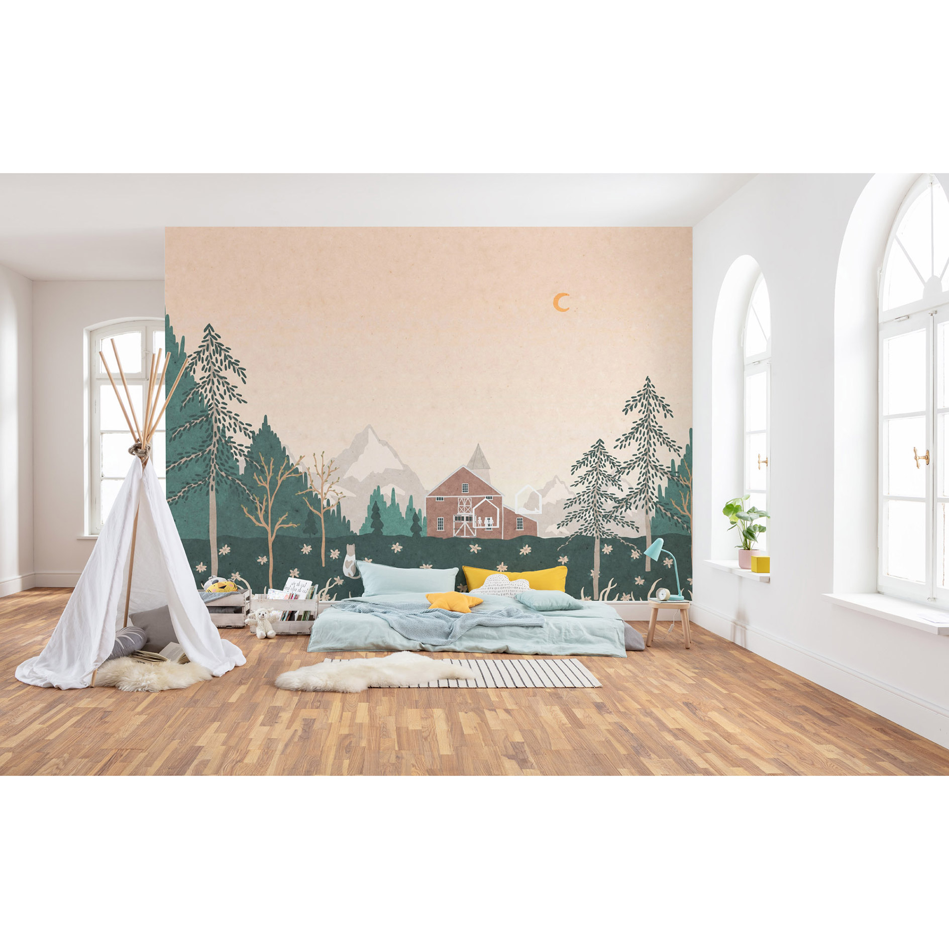 Vlies-Fototapete LITTLE FARM - bunt - 400x280 cm