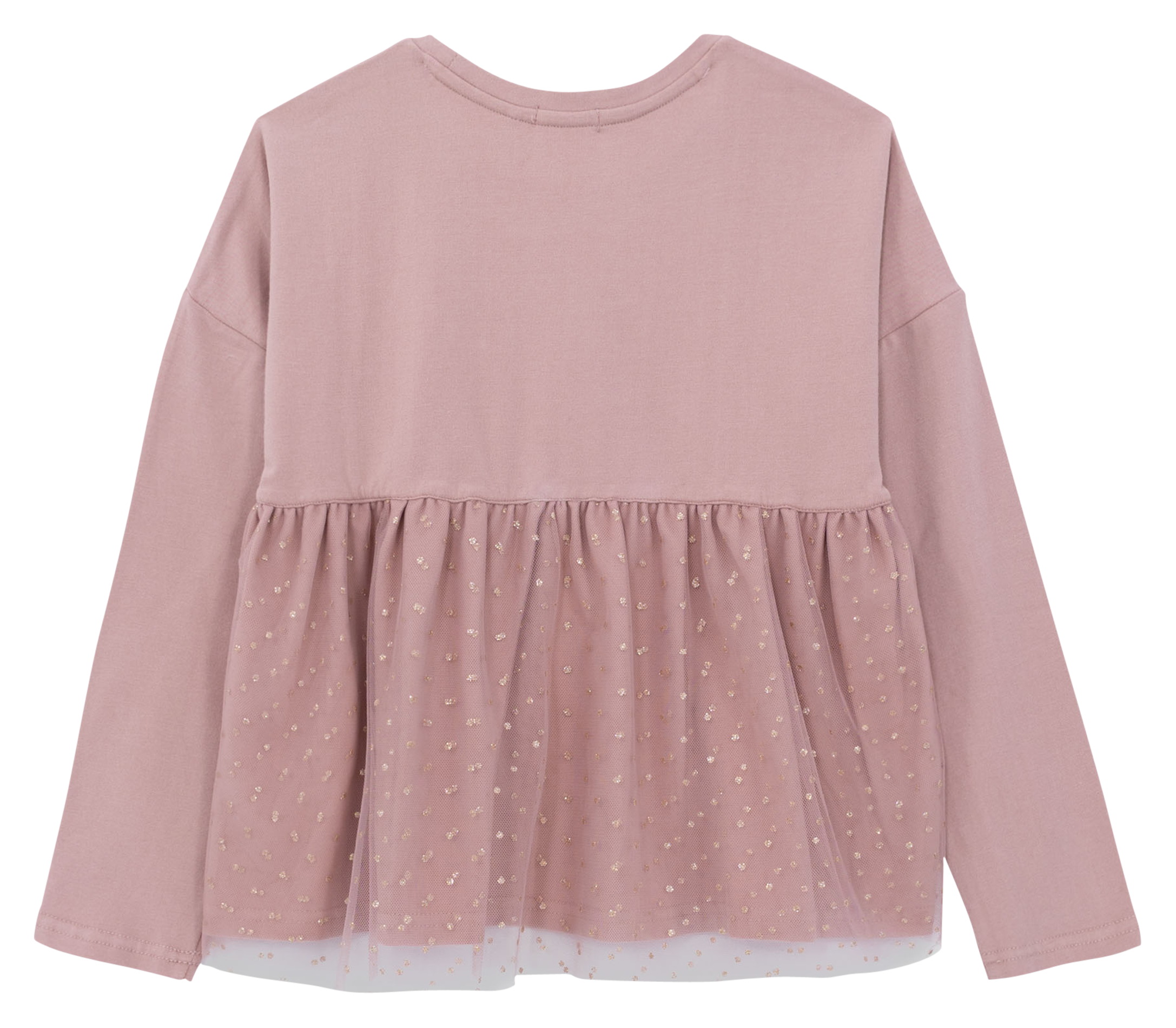 Tee-shirt bi matière imprimé en coton mélangé | Rouge