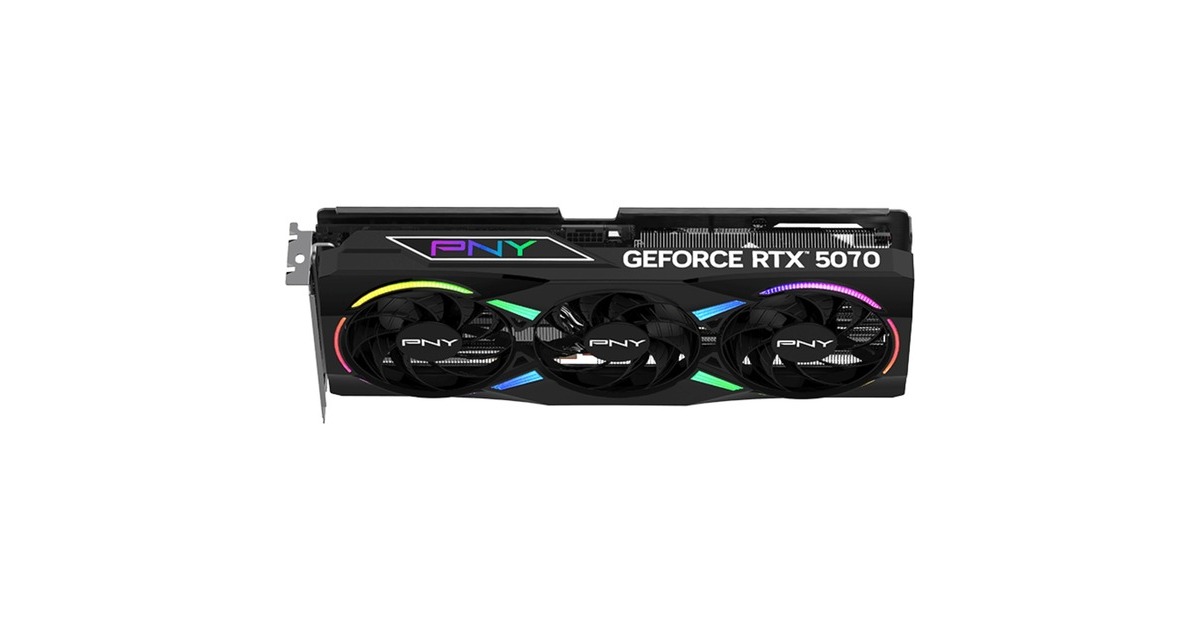 PNYGeForce RTX 5070 ARGB OC grafische kaart  (DLSS 4, 3x DisplayPort, 1x HDMI 2.1)
