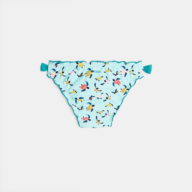 Culotte de bain tortues bleu bébé fille Bleu