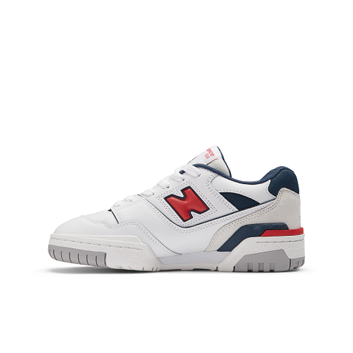 New Balance 550 Sneakers, White/True Red, 39