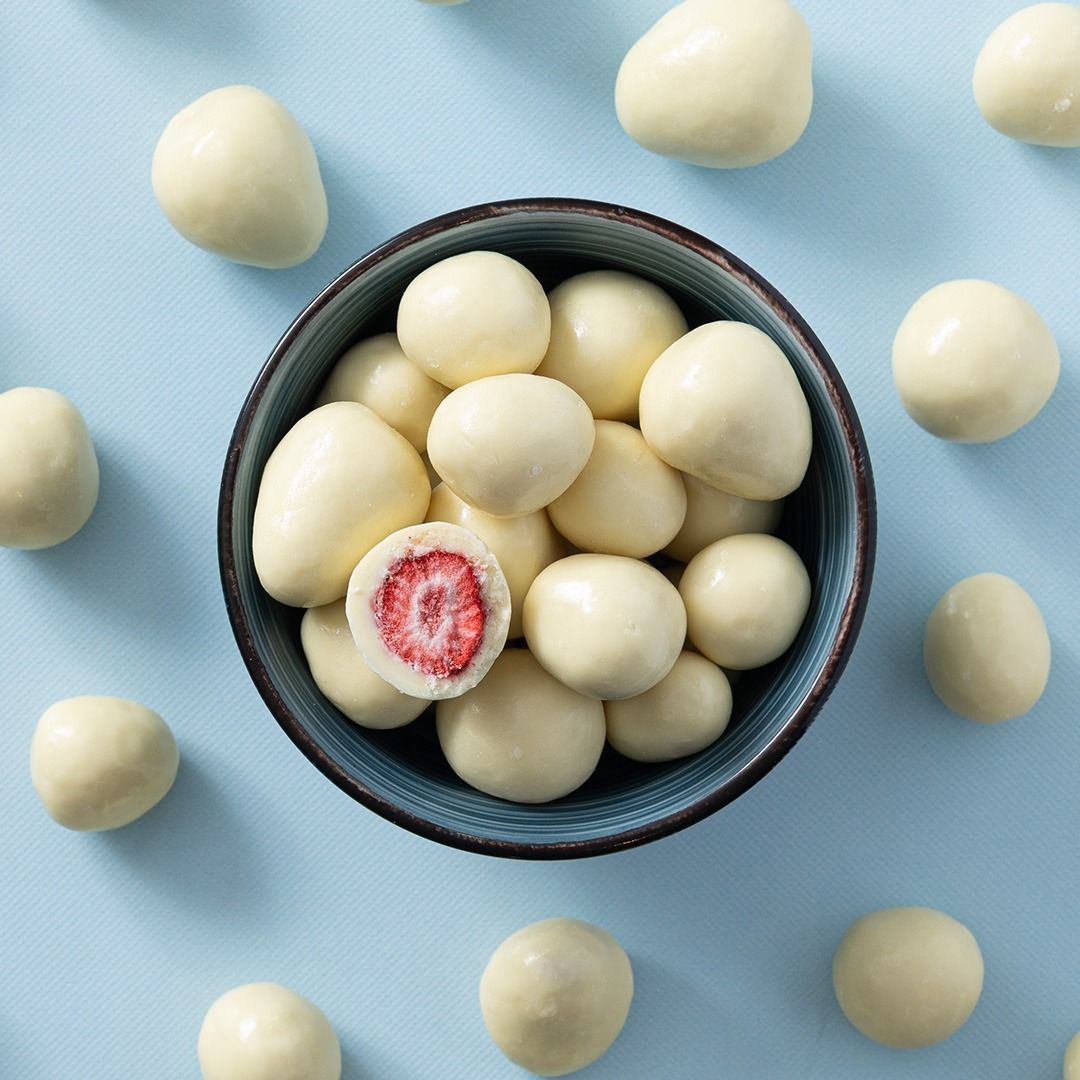 Chocolade yoghurt aardbeien