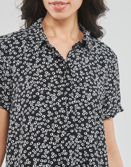 JDY - JDYLION S/S PLACKET DRESS - Noir / Blanc