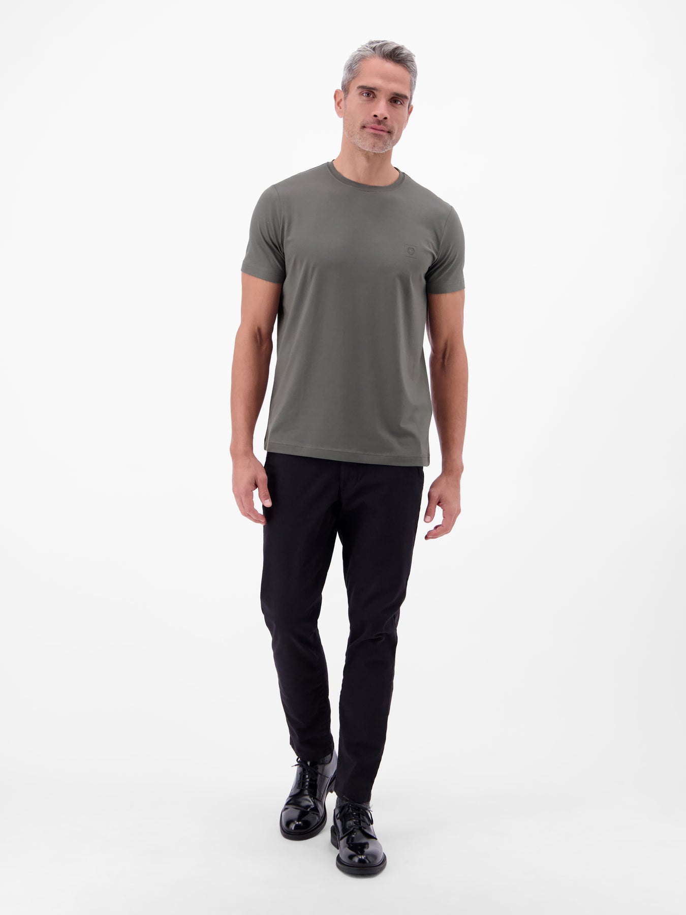 Basic T-Shirt mit LERROS Logo-Print